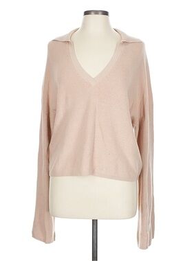 525 America V-Neck cashmere Sweater in Tan  NWOT